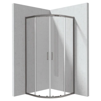 Duschhörn <strong>Funkia</strong> Evo Rund Titanium 90x90 cm