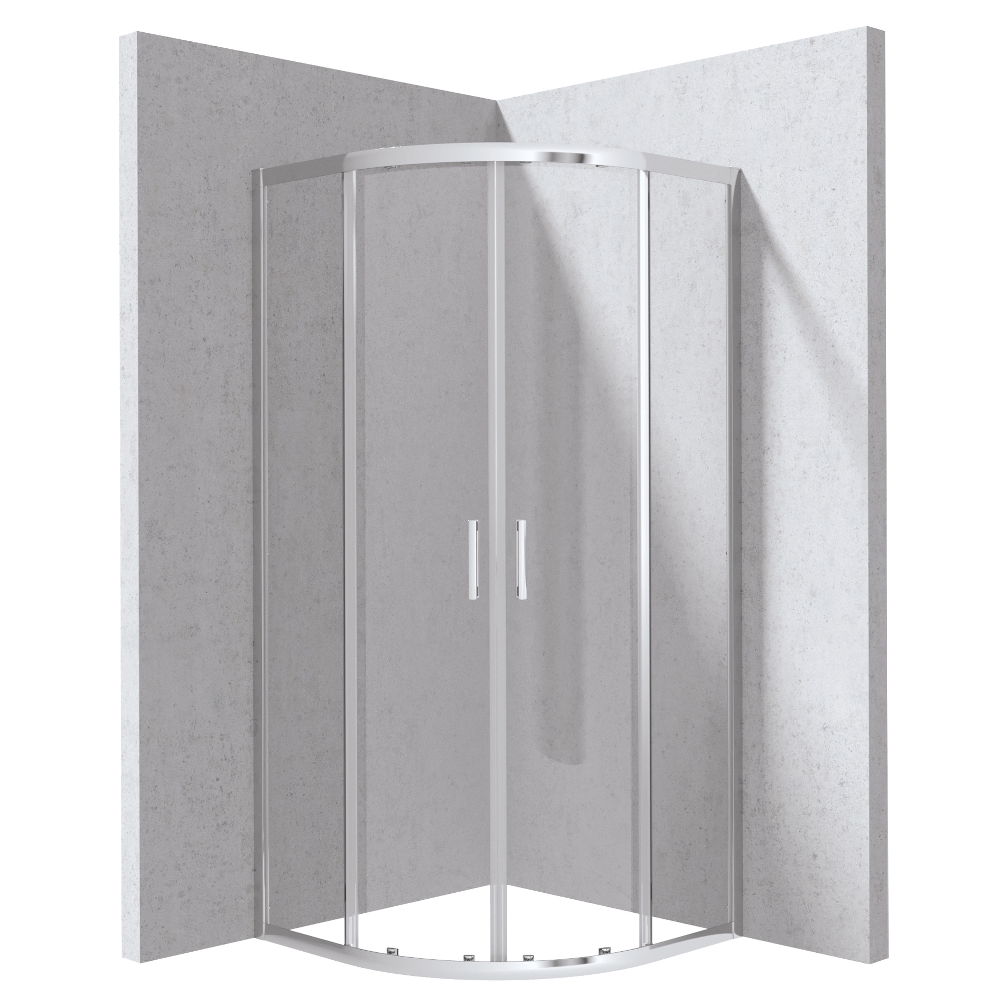 Dusjhjørne Funkia Evo Rund Krom 90x90 cm