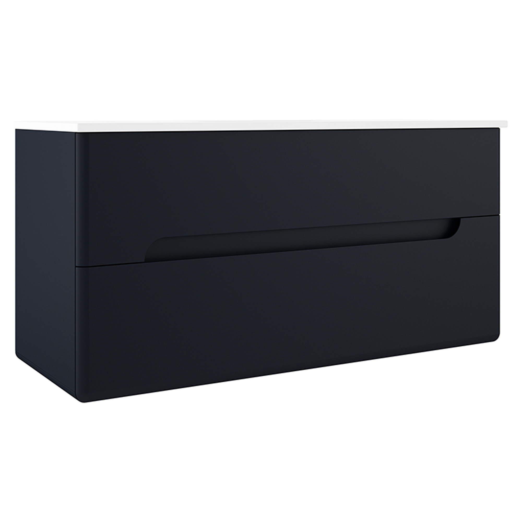 Servantskap Rondo Mörblå Matt 120 cm