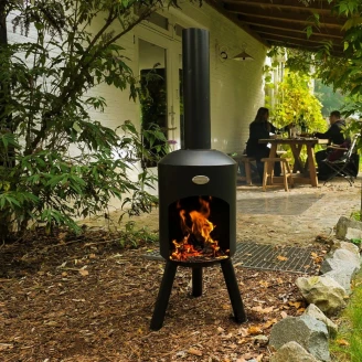 BonFeu Sett med Ildsted BonBini Svart & Trekk