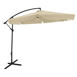 Hageparasoll med Trekk <strong>Celaeno</strong>  Beige Ø 300 cm