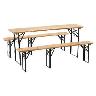 Hagesett med Bord 177x43 cm & 2 Benker <strong>Irwin</strong>  Tre