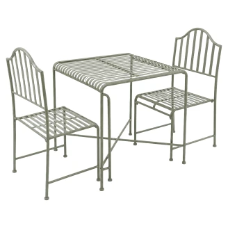 Hagesett med Bord 80x80 cm & 2 Stoler <strong>Passage</strong>  Grønn