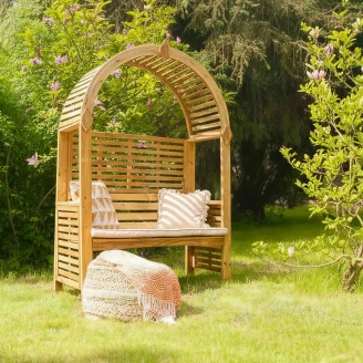 Pergola med Halv Spaljé <strong>Elvaris</strong>  Tre