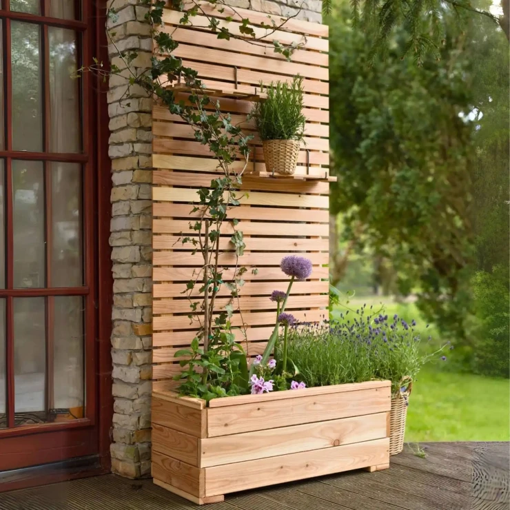 Krukke Fenwick Tre 59x43 cm med Spaljé 173 cm