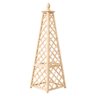 Obelisk med Kule i Lerk 180x65x65 cm
