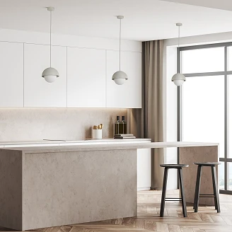 Hengelampe Lavardin S Beige Matt