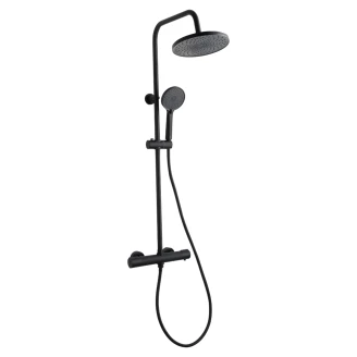 Takdusjsett <strong>Lumitherm</strong>  Svart Matt med Termostat