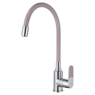 Kjøkkenbatteri <strong>Flexio</strong>  Beige-Krom Matt med fleksibel tut