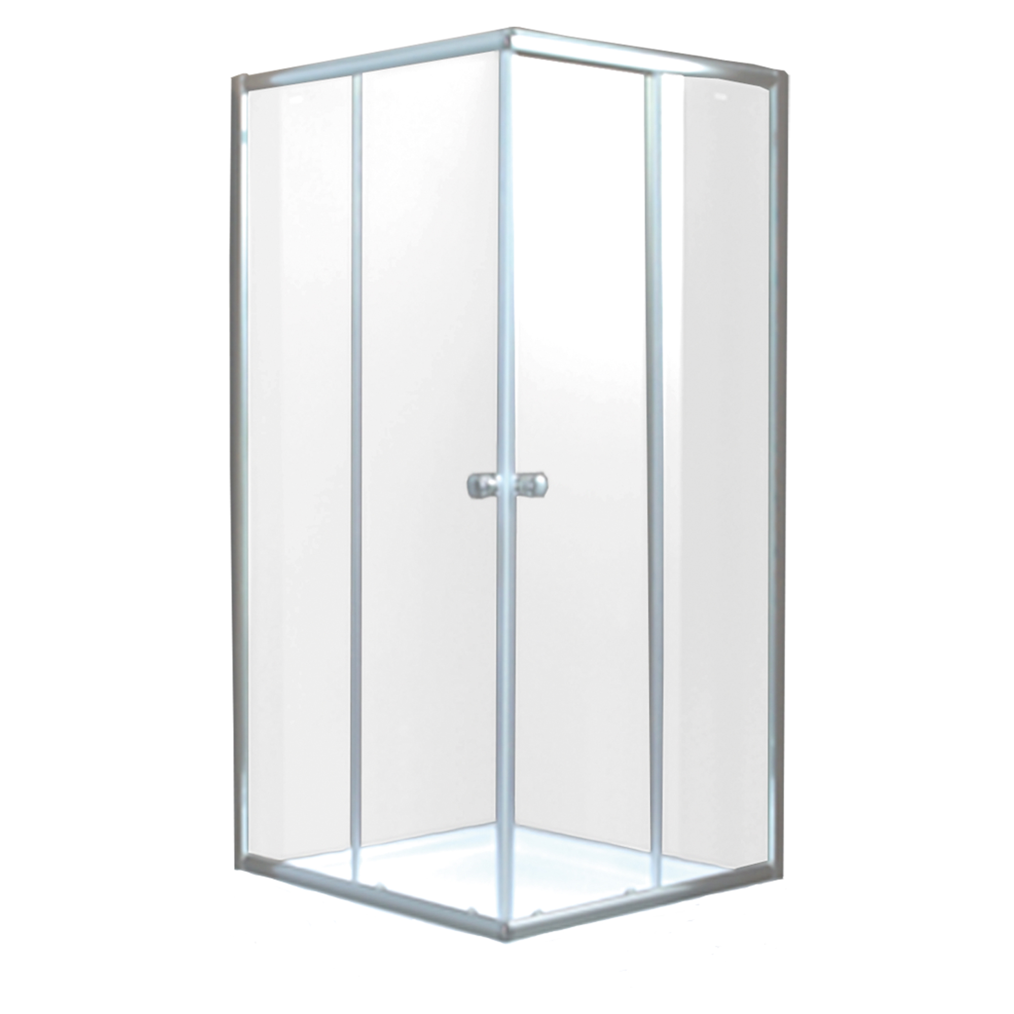 Dusjhjørne Lusento 80x80 cm Firkantet Krom Blank
