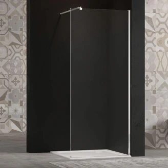 Dusjvegg Novaro 110 cm Krom Blank