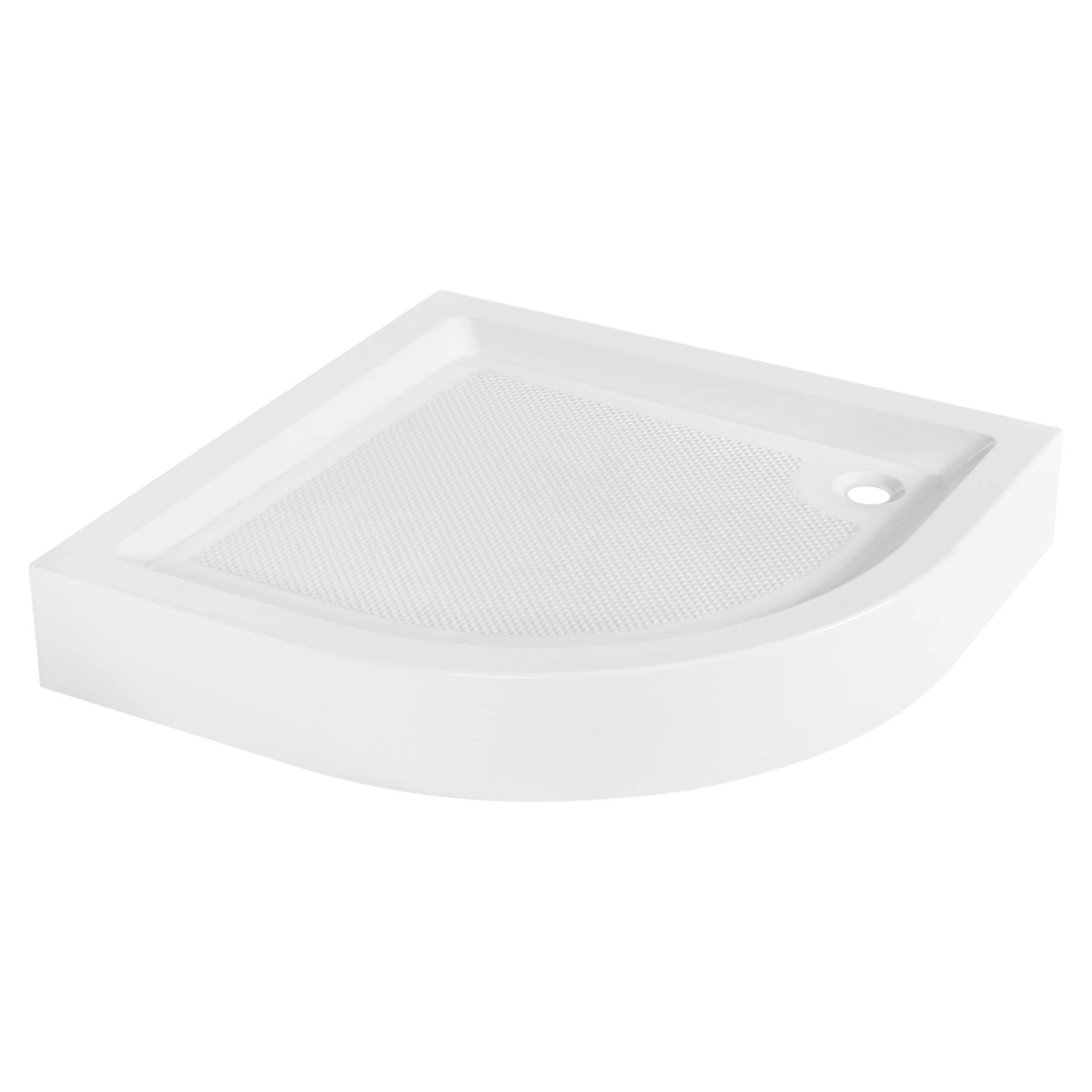 Dusjkar Reviva 90x90 cm Rund Hvit Blank