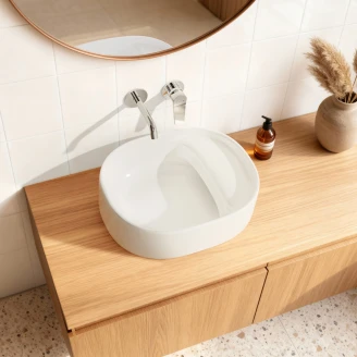 Servant <strong>Airis</strong>  Rektangulær Hvit Blank 46 cm