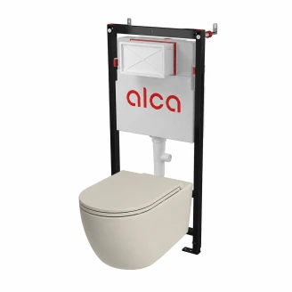 Toalettpakke <strong>Calma</strong>  Beige Matt med Innbyggingssisterne Alca