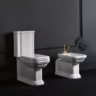Toalett Cavendish Hvit-Gull Blank