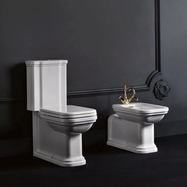 Toalett Cavendish Hvit-Gull Blank