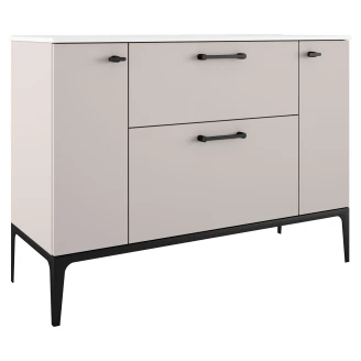 Servantskap Svart <strong>Ombra</strong>  Beige 120 cm med Servant Hvit & Ben
