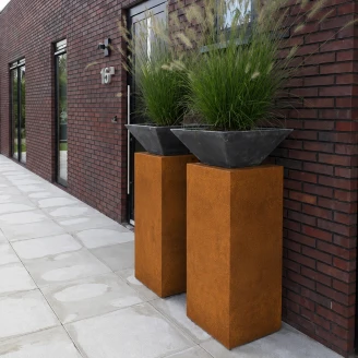 Cortena Hagepidestall <strong>Simple Corten</strong> stål 60x60x120 cm