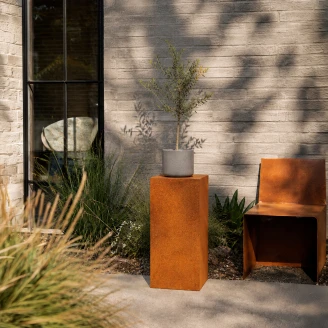 Cortena Hagepidestall <strong>Simple Corten</strong> stål 45x45x90 cm