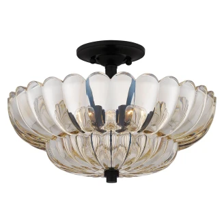 Quoizel Taklampe <strong>Whitecap</strong>  Rav, Brun Ø 40 cm