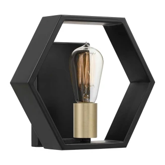 Quoizel Vegglampe <strong>Bismarck</strong>  Svart