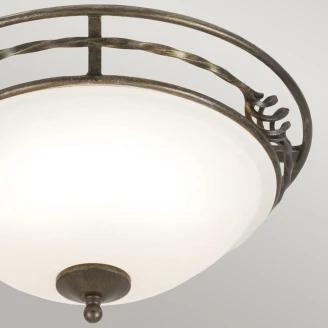 Elstead Taklampe Pembroke Svartgull Ø 36 cm