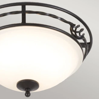Elstead Taklampe Pembroke Svart Ø 36 cm