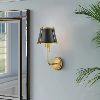 Hinkley Vegglampe <strong>Clarke</strong>  Messing, Svart