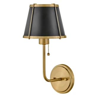 Hinkley Vegglampe <strong>Clarke</strong>  Messing, Svart