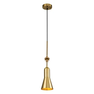 Elstead Pendellampe S Etoile Antikk Messing, Gull