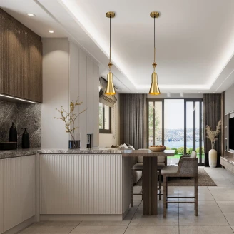 Elstead Pendellampe M Etoile Antikk Messing, Gull