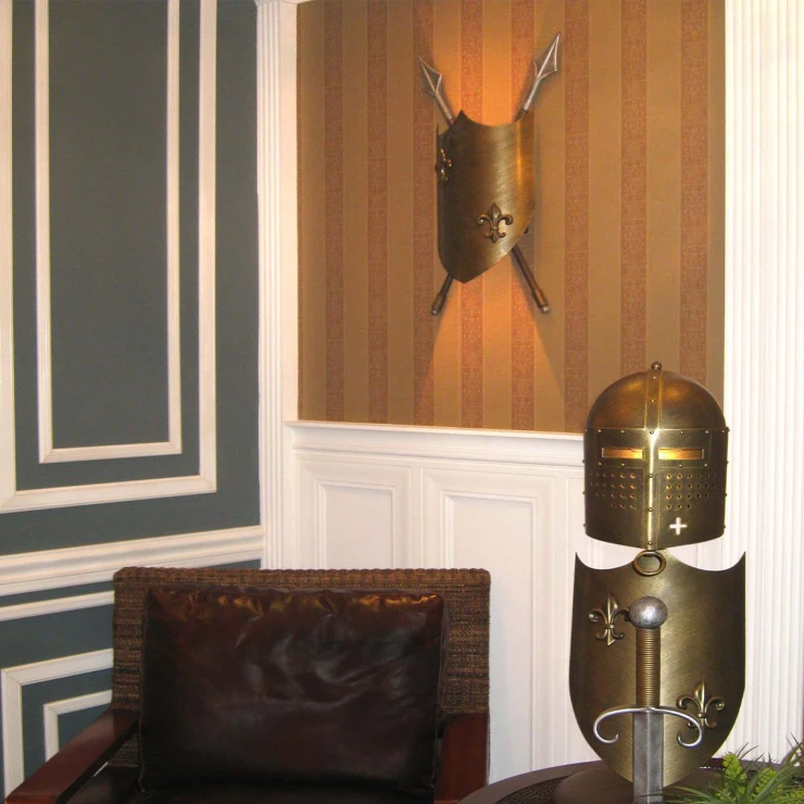 Elstead Vegglampe Crusader Bronse