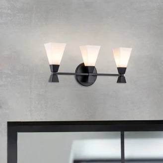 Elstead Vegglampe Trio <strong>Bowtie</strong>  Svart