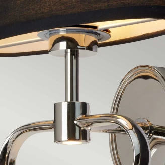 Elstead Vegglampe Falmouth Krom, Svart
