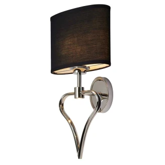 Elstead Vegglampe <strong>Falmouth</strong>  Krom, Svart