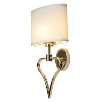 Elstead Vegglampe <strong>Falmouth</strong>  Gull, Hvit