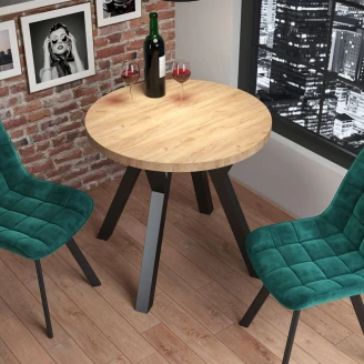 Sidebord <strong>Yaz</strong>  Eg Guld Ø80 cm