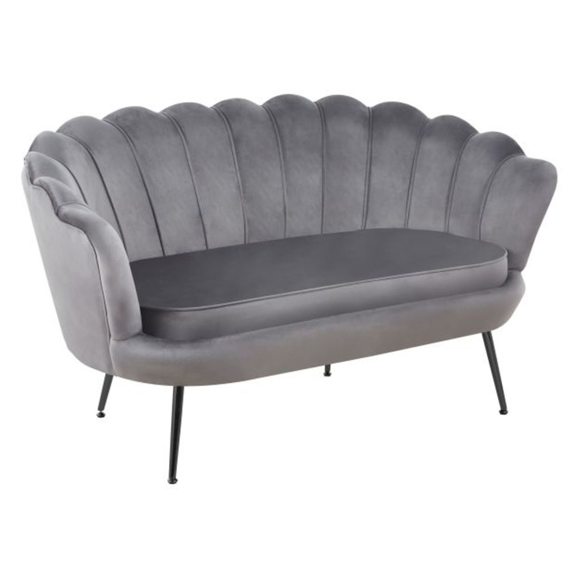 Sofa med Ben Svart Hightlands Grå