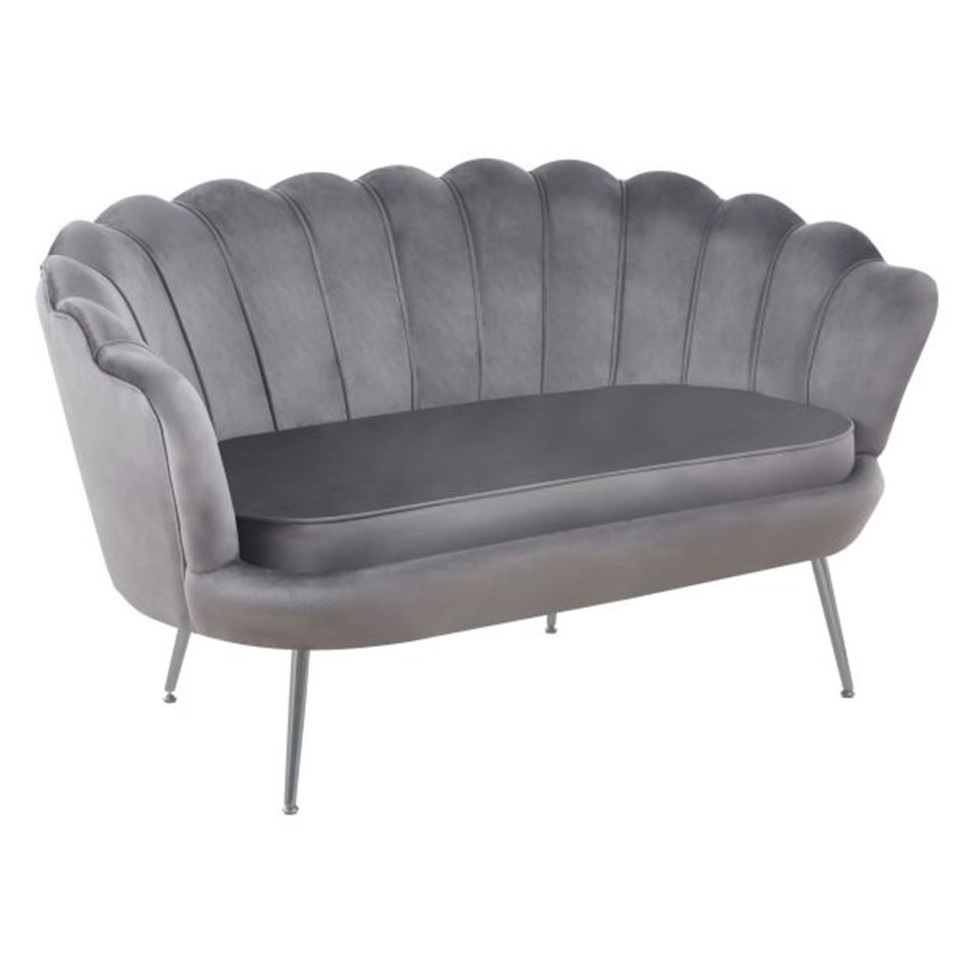 Sofa med Ben Sølv Hightlands Grå