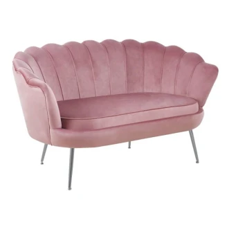 Sofa med Ben Sølv <strong>Hightlands</strong>  Rosa