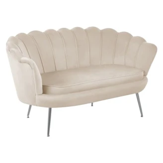 Sofa med Ben Sølv <strong>Hightlands</strong>  Beige