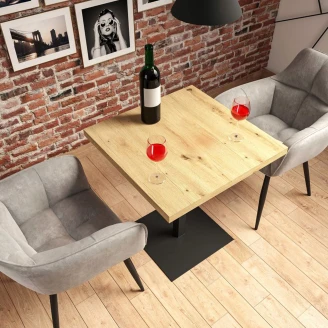 Spisebord med T-ben <strong>Latio</strong>  Artisan Eik 67x67 cm