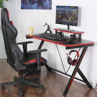 Gamingbord <strong>Vertex</strong>  Svart, Rød 120x60 cm