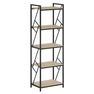 Hylle <strong>Voxwood</strong>  Sonoma Eik, Svart 40x60x180 cm