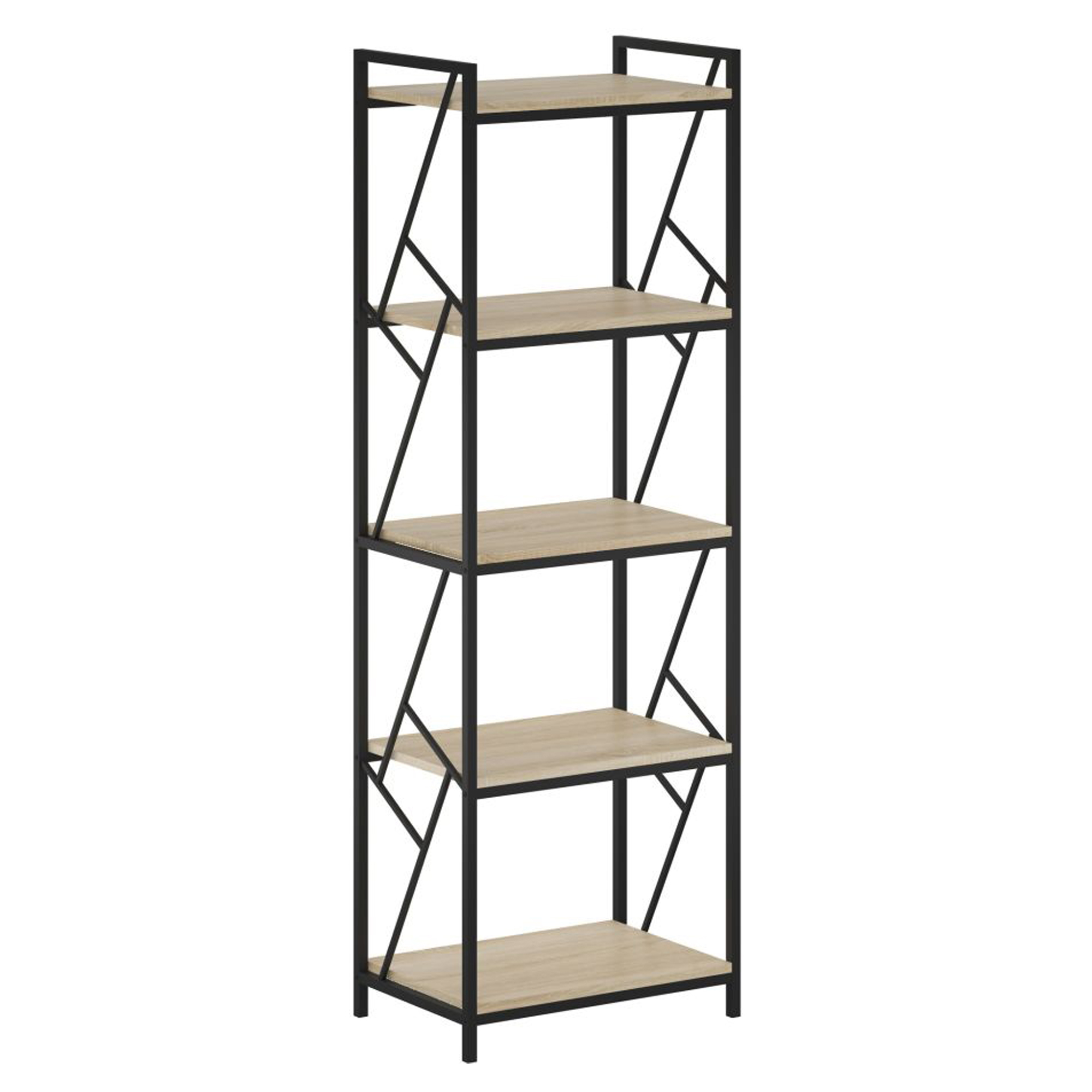 Hylle Voxwood Sonoma Eik, Svart 40x60x180 cm
