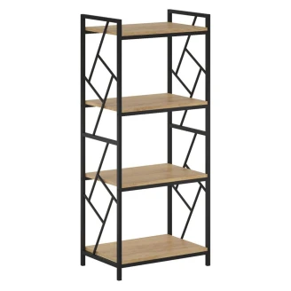 Hylle <strong>Voxwood</strong>  Natur Eik, Svart 40x60x140 cm