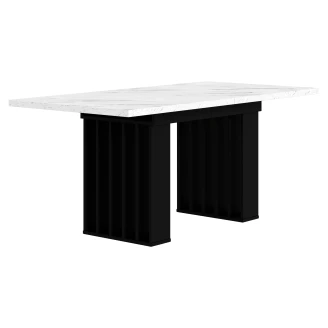 Spisebord <strong>Mercer</strong>  Hvit, Svart Marmor 160-200-240x80 cm