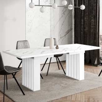 Spisebord <strong>Mercer</strong>  Hvit Marmor 160-200-240x80 cm