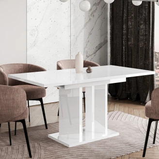 Spisebord <strong>Fenton</strong>  Hvit 120-180x80 cm