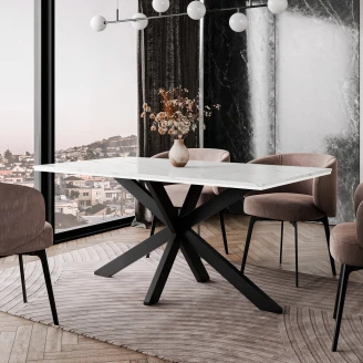 Spisebord <strong>Oakmont</strong>  Hvit Marmor 160x90 cm